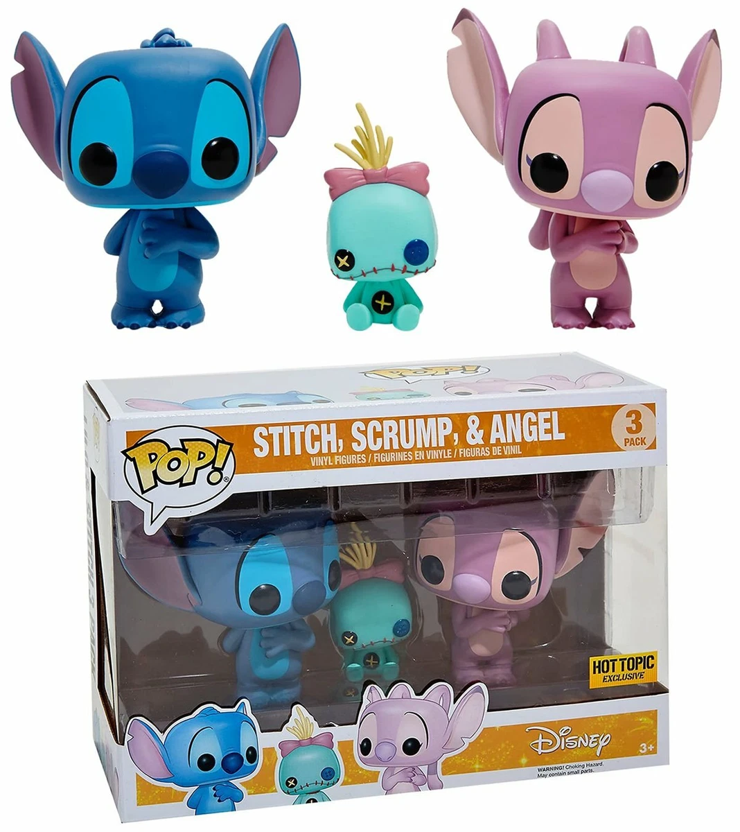 Funko Pop! Disney STITCH SCRUMP & ANGEL Hot Topic Vinyl Figure NEW & IN UK  NOW