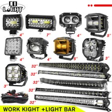 Led Work Light Bar Flood Spot Lights Driving Offroad Car Truck Ute 4wd 12v 24v
