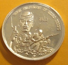 Vintage Union Enlistment of Negro Soldiers .999 Fine Silver Round - 26.4 Grams 82.46 per troy oz