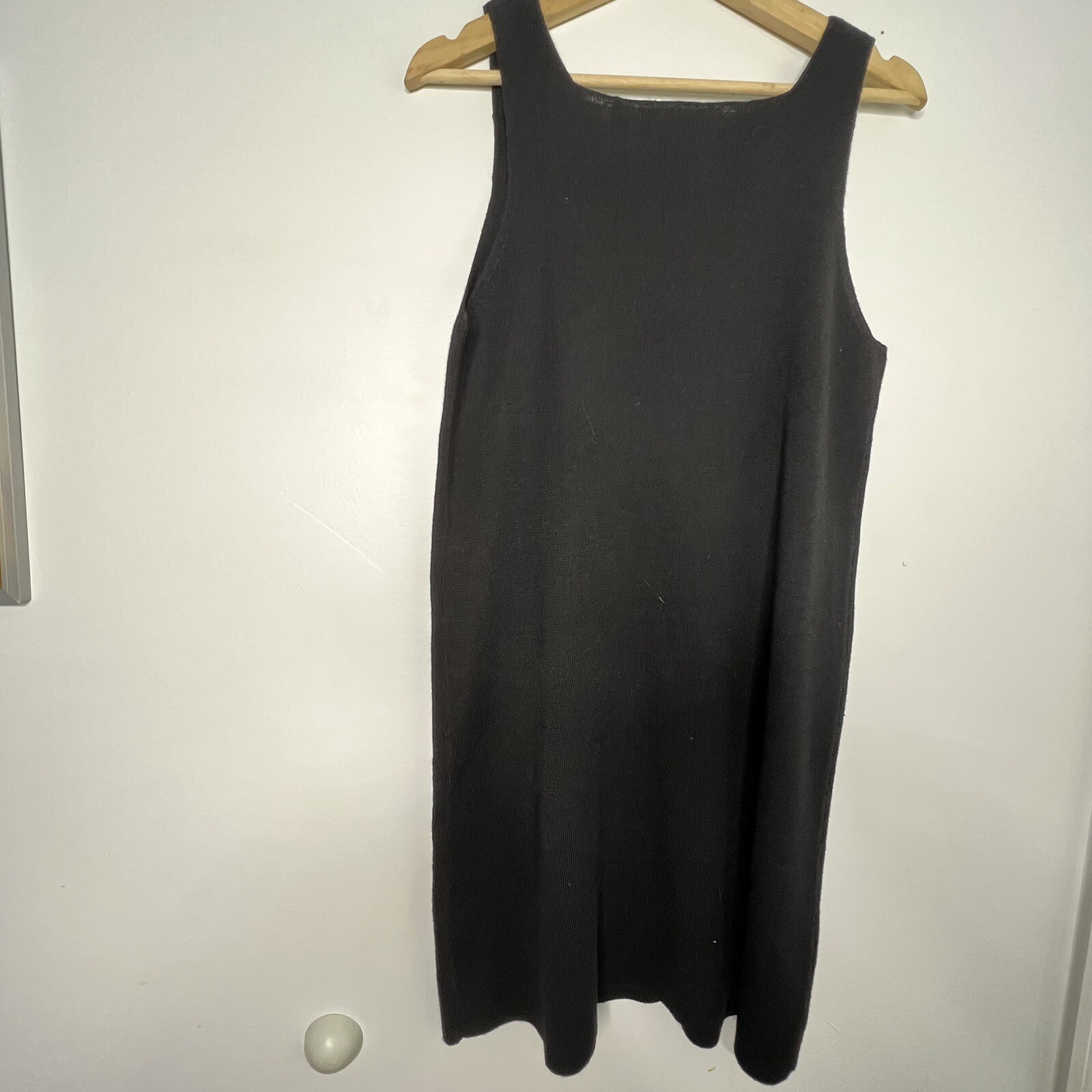 DKNY Essentials Black Sleeveless Square Neck 100%… - image 3