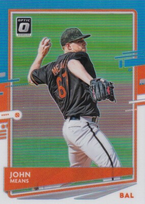 2020 OPTIC PRIZMS CAROLINA BLUE WHITE JOHN MEANS BALTIMORE ORIOLES PRIZM B4062