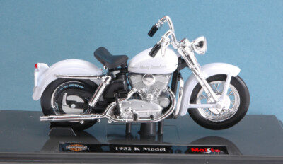 Harley Davidson K Model 1952 White 1:18 Model 18858 MAISTO 7440504485461 |  eBay