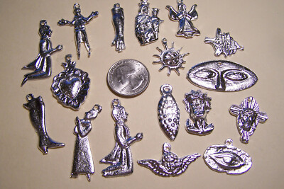 Milagro lot - 100 Assorted Mexican Milagros - Larger 2'' Size