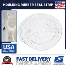 80ft U-Shape Car Door Seal Strip Trunk Edge Rubber Sealing Trim Protectors White
