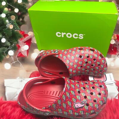 Vineyard Vines X Crocs Holiday Red Clogs With Jibbitz Size 9  display picture 1