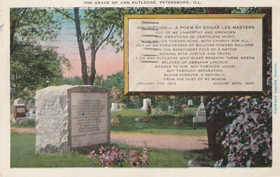 Petersburg IL-Illinois, The Grave Of Ann Rutledge, Vintage posted ...