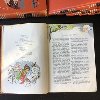 Vintage 1949 Childcraft Set of 12 Books Orange Volumes 1-12 Set