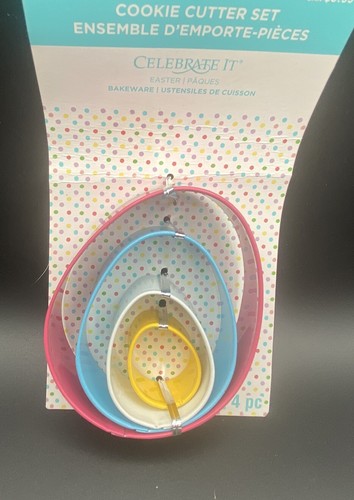 Easter Egg Cookie Cutter Set Of 4 Multicolored New In Package - Picture 3 of 4