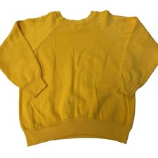 Vintage 70 80's ULTRA SWEATS Gold YELLOW Athletic Gym RAGLAN Sweatshirt USA L
