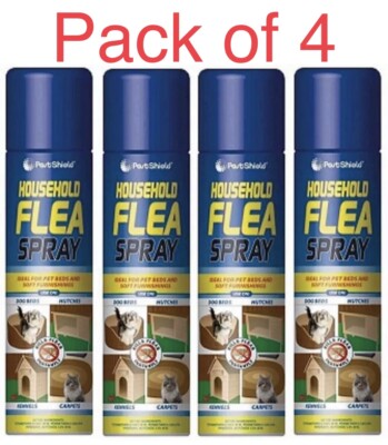 Household Flea Killer Spray Aerosol Animal Flea Dog Cat Tick Protection  200ml UK