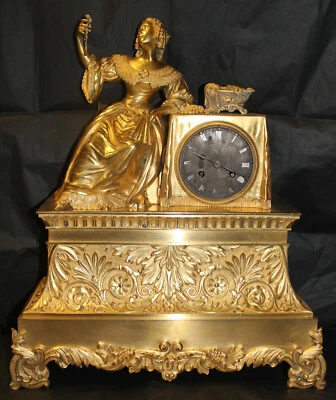 SUPERBE Pendule19ème bronze doré de Honoré PONS fonctionnelle - Photo 1/4