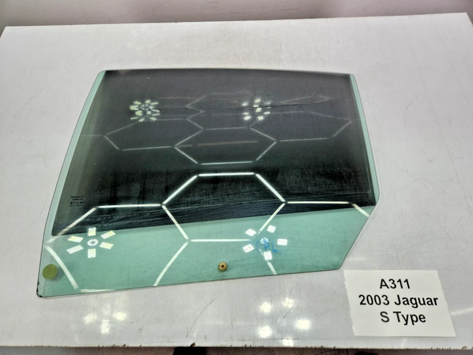 ✅ 00-08 OEM Jaguar S-Type X200 Puerta trasera izquierda lado del conductor Ventana Vidrio Foto 2 de 4