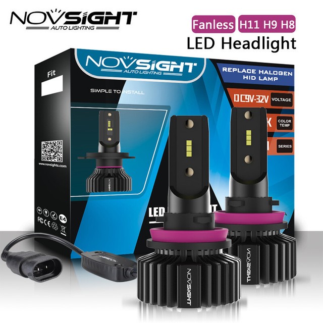 NOVSIGHT DOT H11/H8/H9 CREE 50W 10000LM LED Headlight Bulbs Low Beam