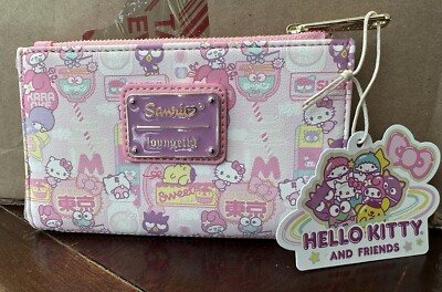 Sanrio Hello Kitty and Friends Loungefly Pink Bifold Wallet- New with Tags