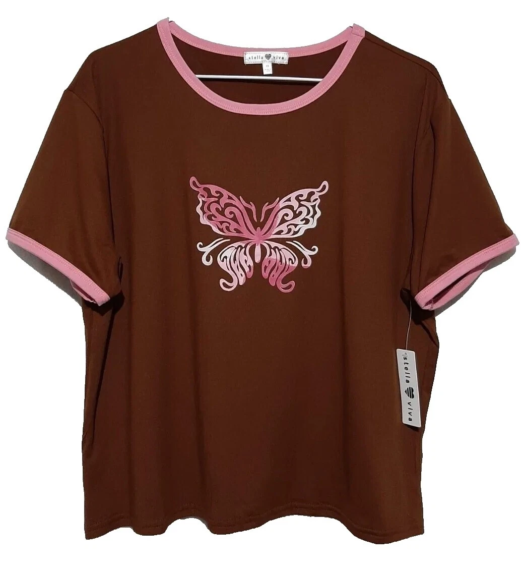 Camisetas geométrica de Mariposa para Mujer