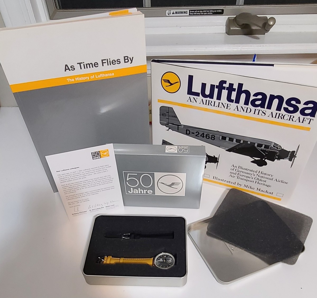 Lufthansa 50 Jahre Watch. Plus 2 books | eBay