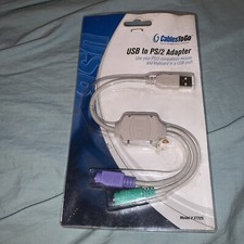 C2G 27225 USB to PS/2 Keyboard/Mouse Adapter Cable, Beige