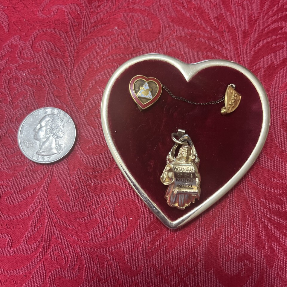 Faith Hope Charity Lapel Pin Women Of The Moose Vintage Heart FHC eBay
