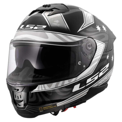 LS2 FF808 STREAM II 2 Galdam schwarz weiss Integralhelm ECE 22.06 Gr. M