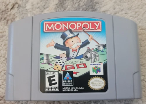 Nintendo N64 Monopoly Video Game Pak & Manual US-006 Hasbro Interactive 1997