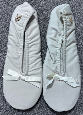 Vintage Isotoner Cloud Foam Comfort Slippers Medium 6.5-7.5 Bone Leather Sole