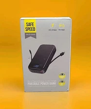 safe speed portable power bank dual cable ios android 22.5 watt output quick