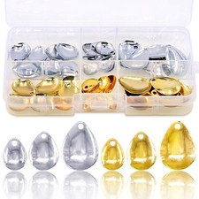 Glarks 60Pcs Gold & Silver Deep Cup Small, Medium, Large, Blue,Gold,Silver 