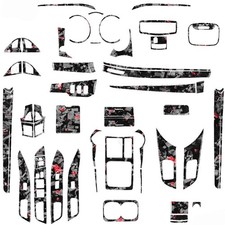 60pcs Mitsubishi Lancer Evo X Red Forged Carbon Fiber Full Interior Trim Package