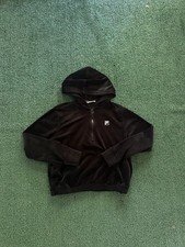 Black Velour Fila Hoodie Women s Medium