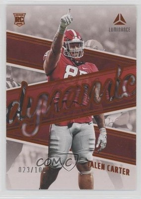2023 Panini Luminance Dynamic Rookies Orange 23/100 Jalen Carter #DR-15 RC 9hx