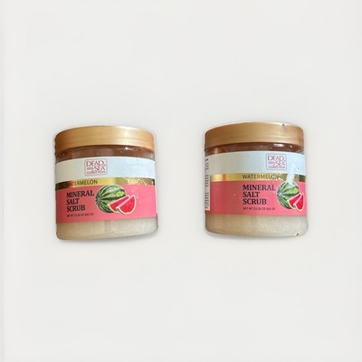 PACK OF 2-Dead Sea Collection WATERMELON Mineral Salt Scrub Aromatic Jar 23.28oz