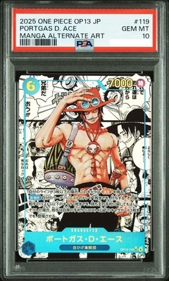 PSA 10 Ace OP13-119 Manga Alt Art Carrying on His Will One Piece