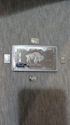 1 Troy Oz Bullion Aluminum, And 4 Grams  of .999 Silver