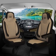 Seat covers Niesmann + Bischoff camper caravan liners beige black 718L43
