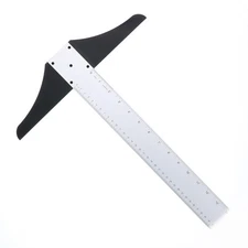 Professional Aluminum T-Square 18-inch Silver Tool for Art Framing Drafting