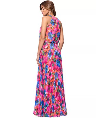 xscape pleated chiffon dress Kaia" Chiffon Pleated Dress
