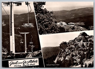 Chair Lift Arber House Bayerischer Wald Germany Black & White RPPC