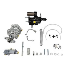 Universal Hydrobooster Hydraulic Power Brake Booster Chrome Master Disc Drum Kit