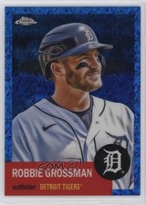 2022 Chrome Platinum Anniversary Blue Mini-Diamond Refractor Robbie Grossman lz7