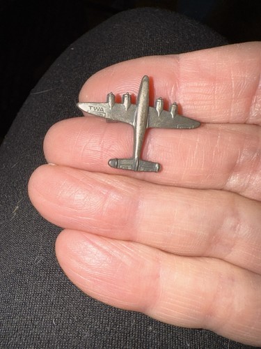 VINTAGE TWA MINI TRANS WORLD AIRLINE FLUGZEUG PIN