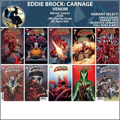 #ad Eddie Brock: Carnage 2025 #1 2 3 4 5 6 7 8 9 10 Marvel Comics COVER SELECT $41.88
