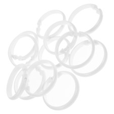 Ailejia Verstellbare Duschvorhanghaken – 30 Stück, Kunststoff, Weiß, Bis 8,2 Cm Höhenverstellung, Für Gardinen & Duschen