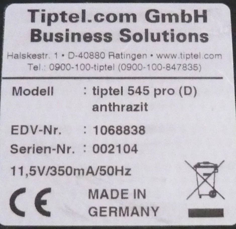 tiptel 545 Pro ▪ Profi-Anrufbeantworter digital, Display, SMS, AB - Bild 2 von 2