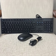 Dell KB216t USB Wired Keyboard and MS116p USB Mouse - Black