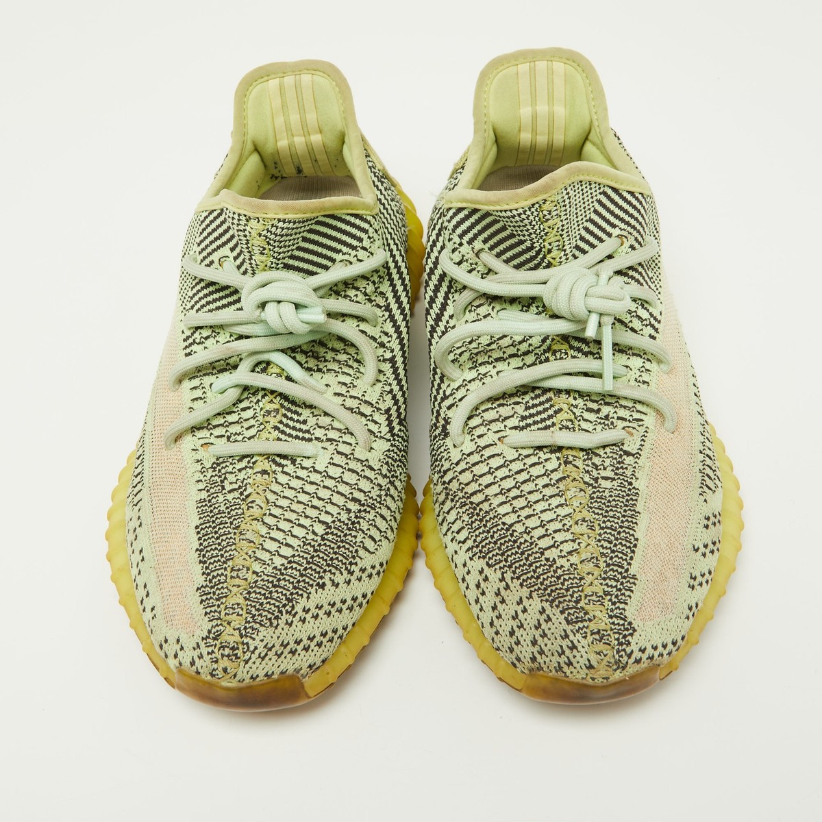 Yeezy x Adidas Neon Green Knit Fabric Boost 350 V2 Yeezreel