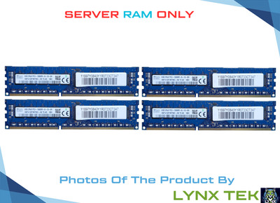 Lot of 4 SK Hynix 8GB 2Rx8 PC3 10600R RDIMM SDRAM HMT41GR7MFR8C-H9