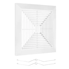 14 x 14 Inch Bathroom Exhaust Fan Cover, ABS Plastic Fan Grilles, White