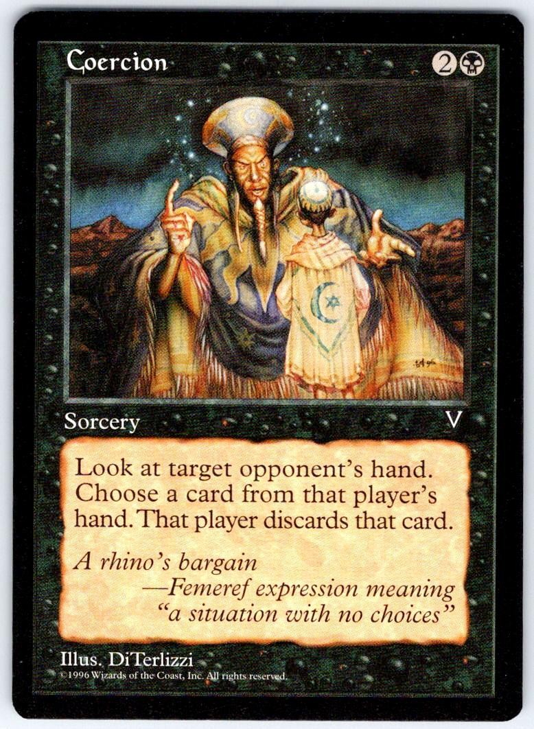 Coercion Common Visions Magic: The Gathering Near Mint