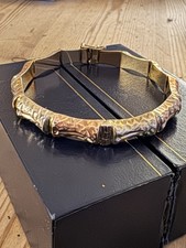 3 COLOUR 9ct GOLD BANGLE 18.20grams