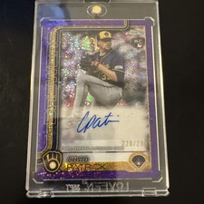 2025 Topps Chrome Update CHAD PATRICK Purple Sparkle Disco AUTO RC #d /299